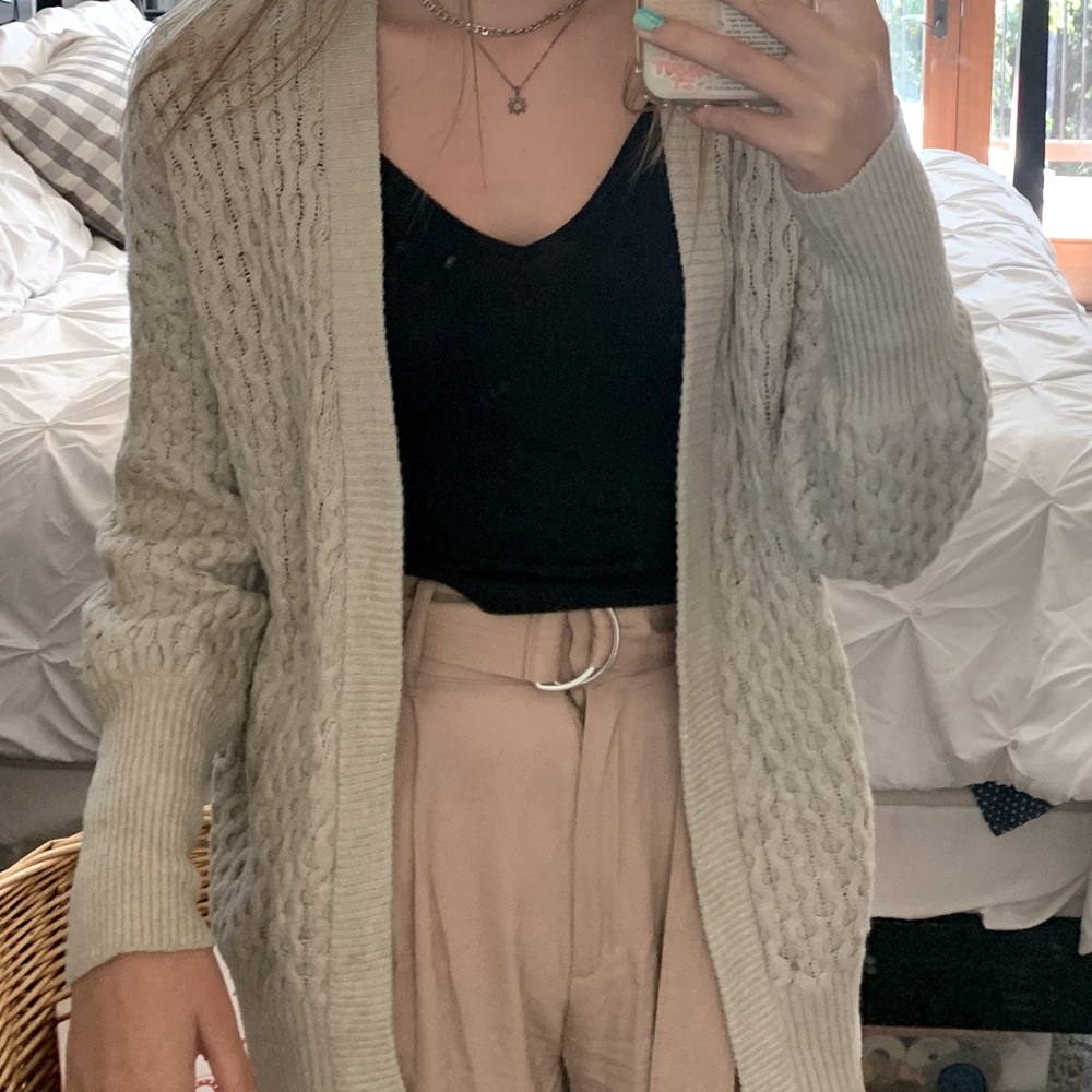 Kaki Colored Knit cardigan